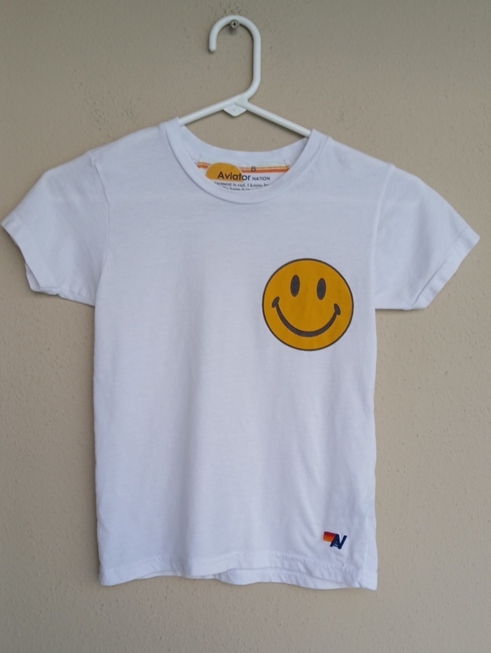Aviator Nation Smile T Shirt Size 8